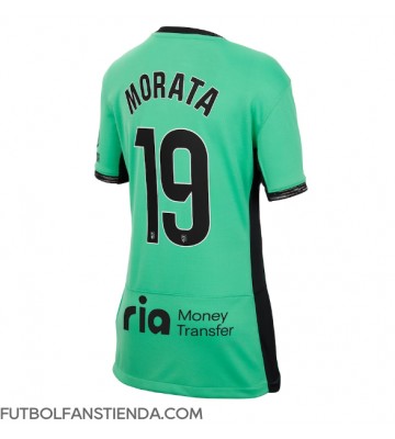 Atletico Madrid Alvaro Morata #19 Tercera Equipación Mujer 2023-24 Manga Corta
